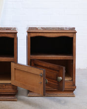 Load image into Gallery viewer, A Pair of 1950's Oak Bedside Tables