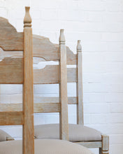 Load image into Gallery viewer, A Set Of 6 Lime-Washed Razorback Chairs