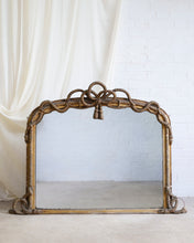 Load image into Gallery viewer, Antique Over Mantle Gilt Rope Mirror