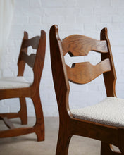 Load image into Gallery viewer, Set Of 6 Razor Back Oak Chairs By Guillerme Et Chambron
