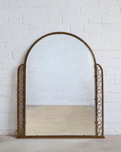 Load image into Gallery viewer, French Art Deco Brass Mirror