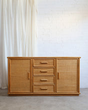 Load image into Gallery viewer, Rattan and Bamboo Sideboard