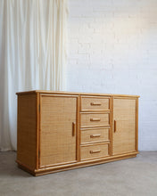 Load image into Gallery viewer, Rattan and Bamboo Sideboard