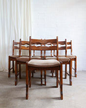 Load image into Gallery viewer, Set of 6 Oak Razorback Dining Chairs