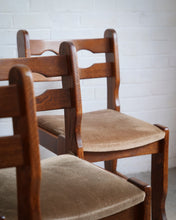 Load image into Gallery viewer, Set of 6 Oak Razorback Dining Chairs