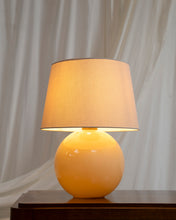 Load image into Gallery viewer, French Opaline Glass Butter Yellow Lamp