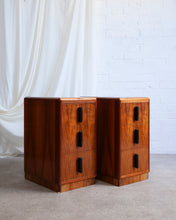 Load image into Gallery viewer, Walnut Veneer Art Deco Bedside Tables