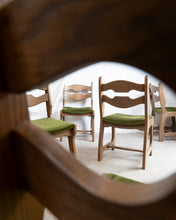 Load image into Gallery viewer, Oak Razor Back Dining Chairs by Guillerme Et Chambron