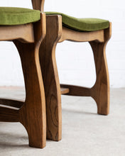 Load image into Gallery viewer, Oak Razor Back Dining Chairs by Guillerme Et Chambron