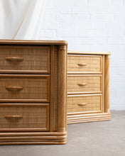 Load image into Gallery viewer, Pencil Reed and Cane Bedside Tables