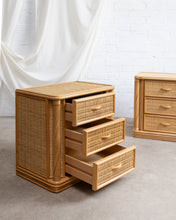 Load image into Gallery viewer, Pencil Reed and Cane Bedside Tables