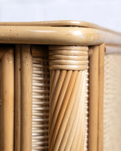 Load image into Gallery viewer, Pencil Reed and Cane Bedside Tables