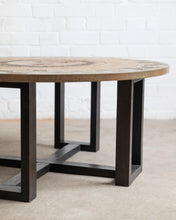 Load image into Gallery viewer, Round Aztec Sun Face Coffee Table