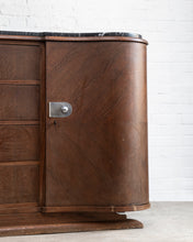 Load image into Gallery viewer, Art Deco Curved Marble Top Sideboard