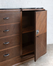 Load image into Gallery viewer, Art Deco Curved Marble Top Sideboard