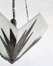 Load image into Gallery viewer, Cut Glass Art Deco Ceiling Pendent