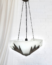 Load image into Gallery viewer, Cut Glass Art Deco Ceiling Pendent
