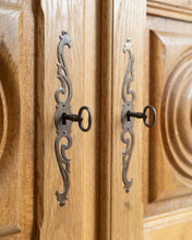 Load image into Gallery viewer, Brutalist Spanish Basque Two Door Oak Armoire