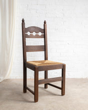 Load image into Gallery viewer, Set Of 5 Brutalist Rush Seat Razor Back Chairs