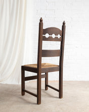 Load image into Gallery viewer, Set Of 5 Brutalist Rush Seat Razor Back Chairs
