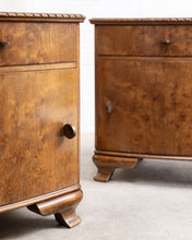 Load image into Gallery viewer, ON HOLD - Art Deco Walnut Bedside Tables