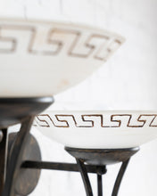 Load image into Gallery viewer, Greek Key Glass Wall Sconces