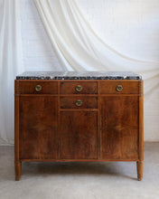 Load image into Gallery viewer, Marble Top Walnut Sideboard