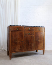 Load image into Gallery viewer, Marble Top Walnut Sideboard