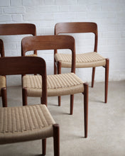 Load image into Gallery viewer, INDIVIDUAL Niels O. Møllers Model 75 Paper Cord Dining Chairs