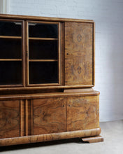 Load image into Gallery viewer, Walnut Art Deco Display Cabinet