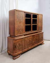 Load image into Gallery viewer, Walnut Art Deco Display Cabinet