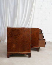 Load image into Gallery viewer, A Pair Of Birdseye Maple Deco Bedside Tables