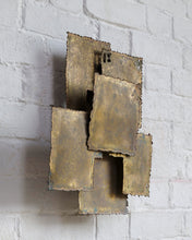 Load image into Gallery viewer, Danish Brutalist Wall Light in Brass by Svend Aage Holm Sørensen