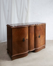 Load image into Gallery viewer, ON HOLD - Red Marble Top Curved Sideboard