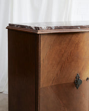 Load image into Gallery viewer, ON HOLD - Red Marble Top Curved Sideboard