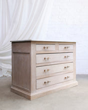 Load image into Gallery viewer, Oak Chest Of Drawers With Wavy Handles And Marble Top