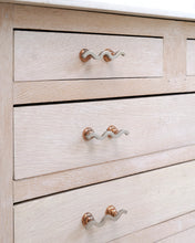 Load image into Gallery viewer, Oak Chest Of Drawers With Wavy Handles And Marble Top