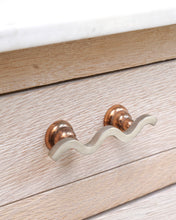 Load image into Gallery viewer, Oak Chest Of Drawers With Wavy Handles And Marble Top