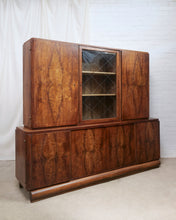 Load image into Gallery viewer, Walnut Art Deco Display Cabinet