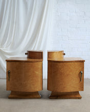 Load image into Gallery viewer, Maple Walnut Veneer Bedside Tables