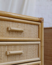 Load image into Gallery viewer, Rattan and Bamboo Bedside Tables