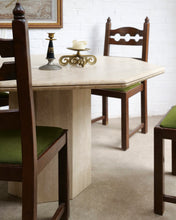 Load image into Gallery viewer, Travertine Octagonal Dining Table