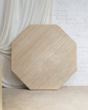 Load image into Gallery viewer, Travertine Octagonal Dining Table