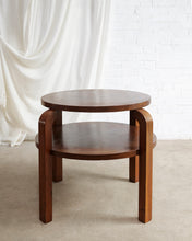 Load image into Gallery viewer, Art Deco Italian Round Side Table in Walnut