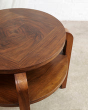 Load image into Gallery viewer, Art Deco Italian Round Side Table in Walnut