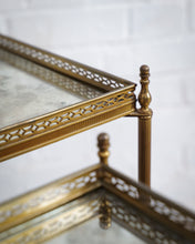 Load image into Gallery viewer, French Brass and Mirrored Side Tables In The Style Of Maison Jansen Paris