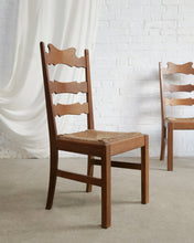 Load image into Gallery viewer, Rush Seat Ladder Back Dining Chairs
