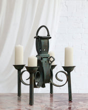 Load image into Gallery viewer, Swedish Wrought Iron And Copper Four Arm Candelabra