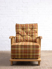 Load image into Gallery viewer, Oak Lounge Chair in Tartan