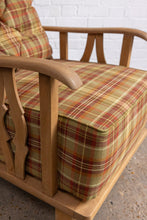 Load image into Gallery viewer, Oak Lounge Chair in Tartan